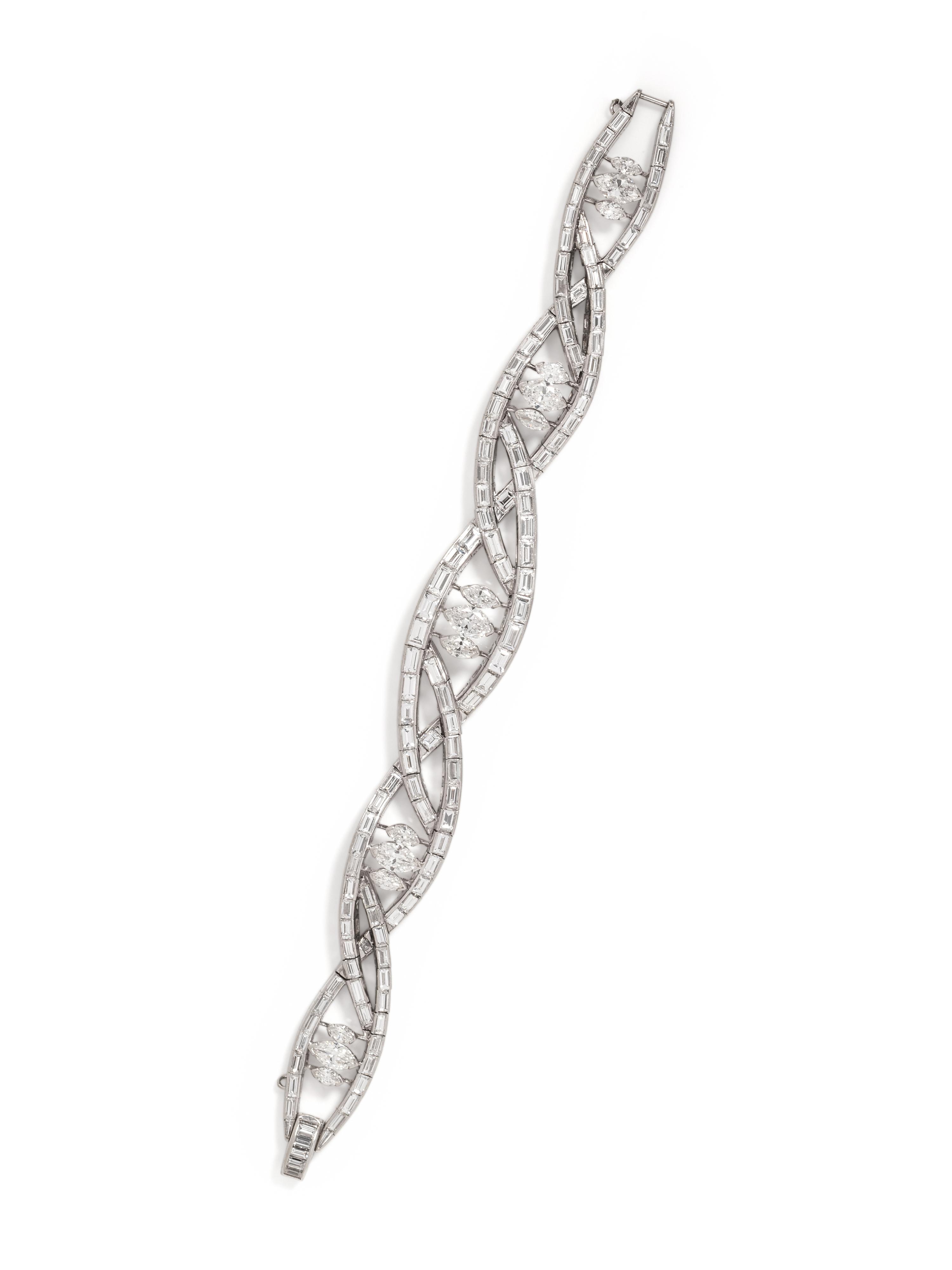 OSCAR HEYMAN & BROTHERS, DIAMOND BRACELET