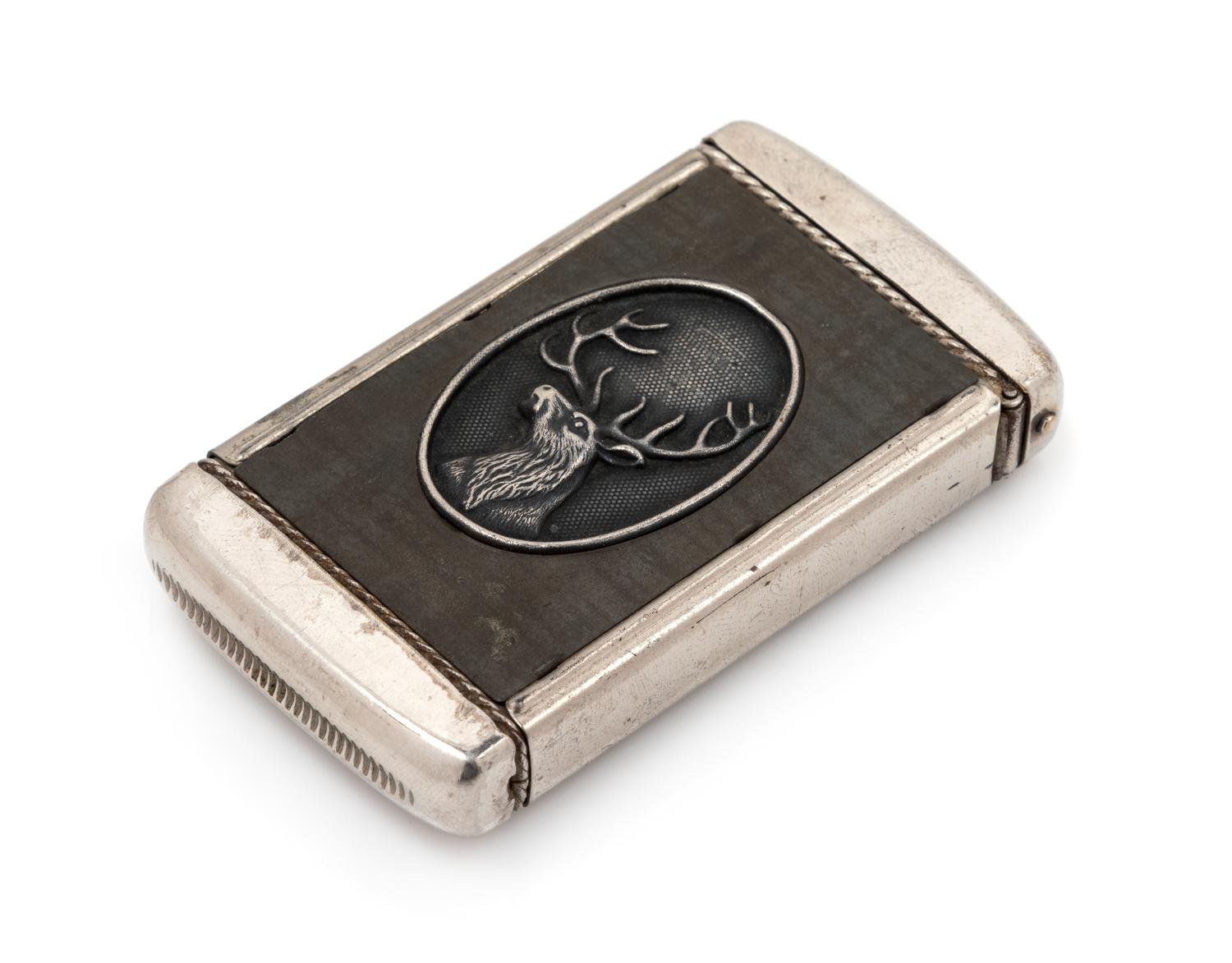 An American Mixed Metal Advertisement Match Safe Height 2 3/4 inches. — LATE 19TH CENTURY