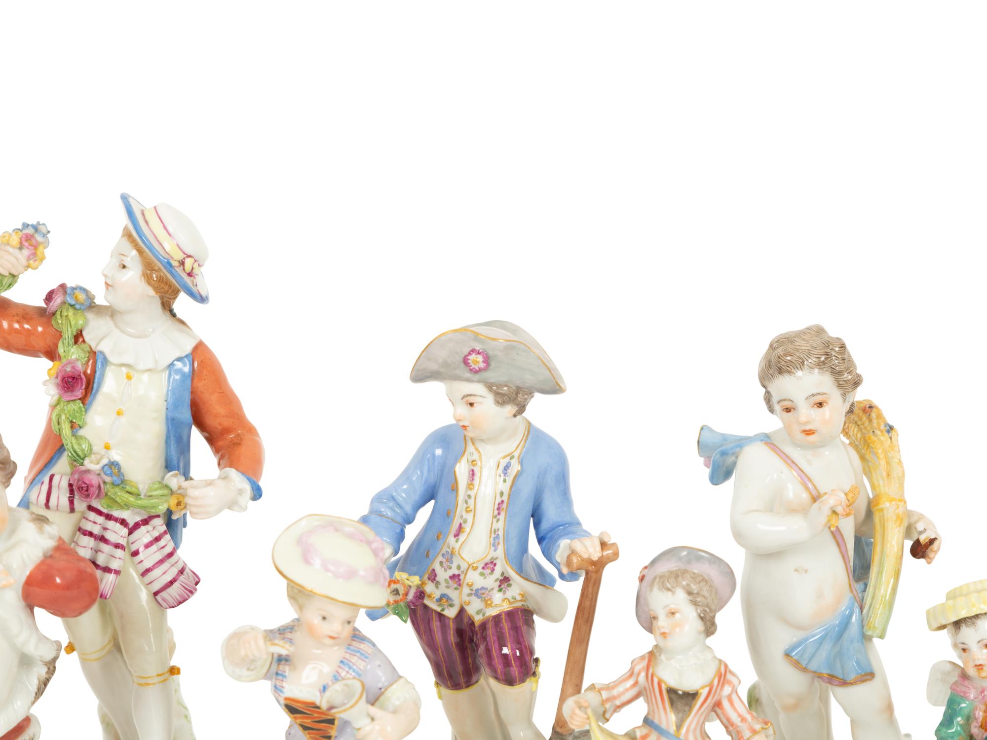 A Large Group of Continental Porcelain Figures