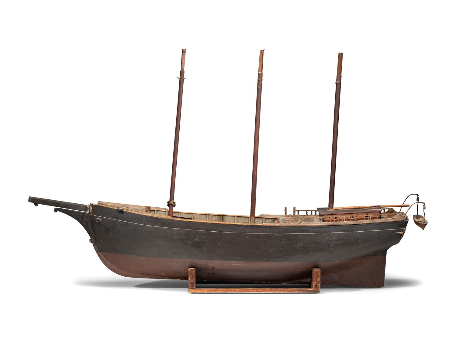 A Carved and Painted Wood Model of the Whaling Ship Essex