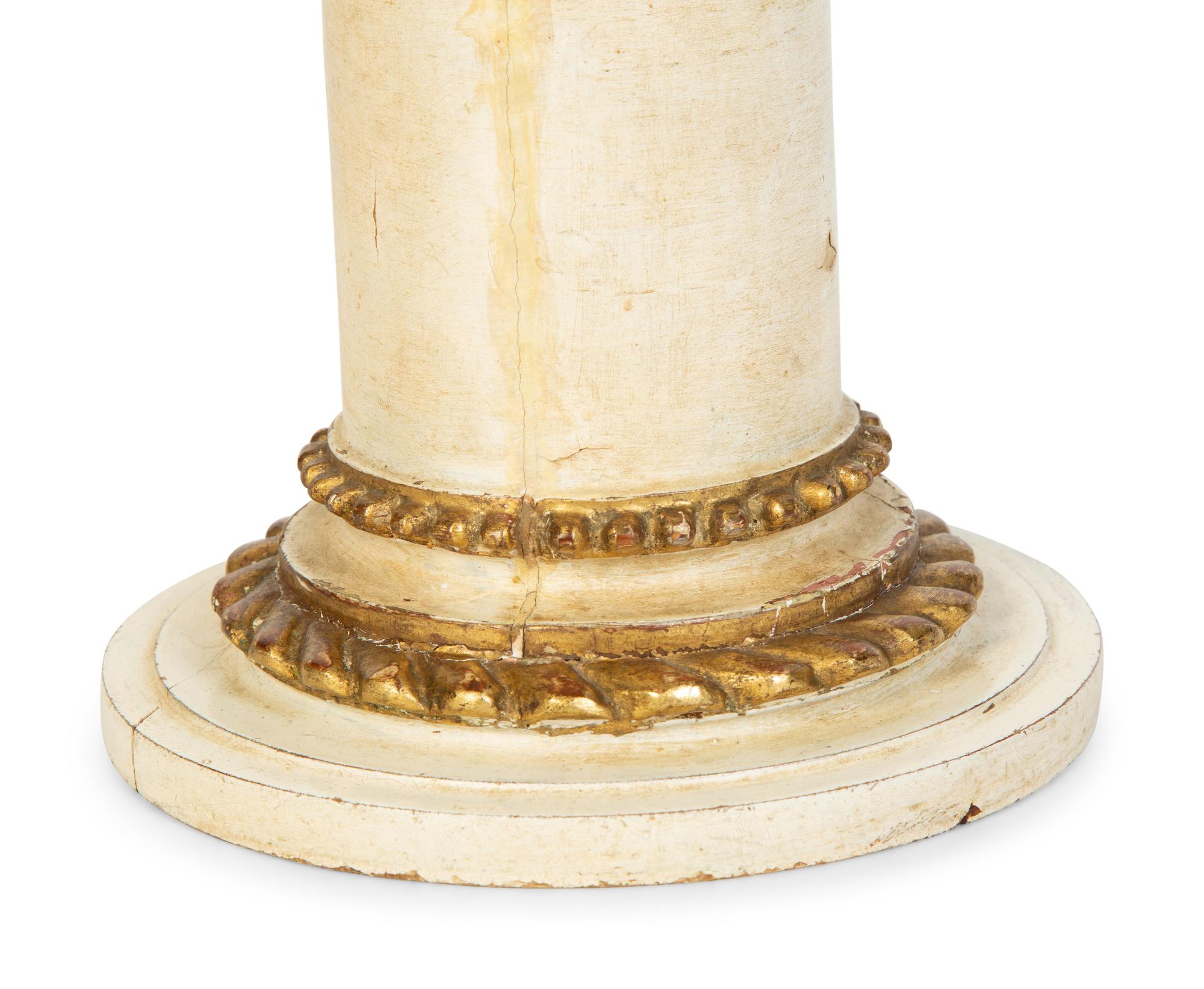 A Pair of Painted and Parcel Gilt Eagle Ornaments Mounted as Lamps