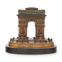 A Grand Tour Patinated Bronze Arc de Triomphe