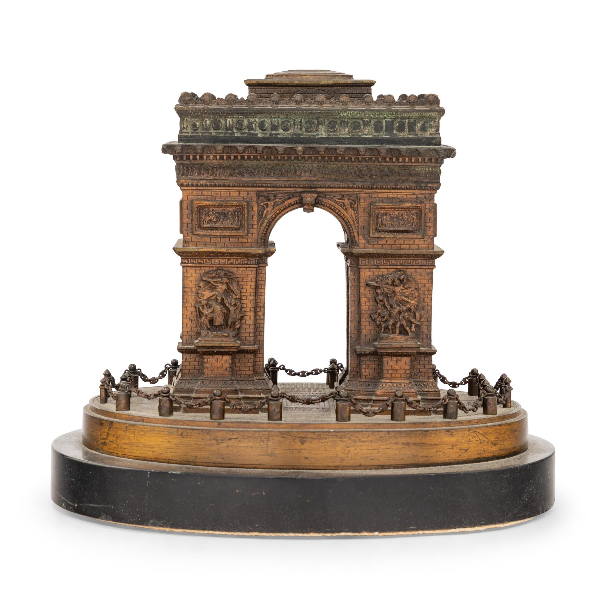 A Grand Tour Patinated Bronze Arc de Triomphe