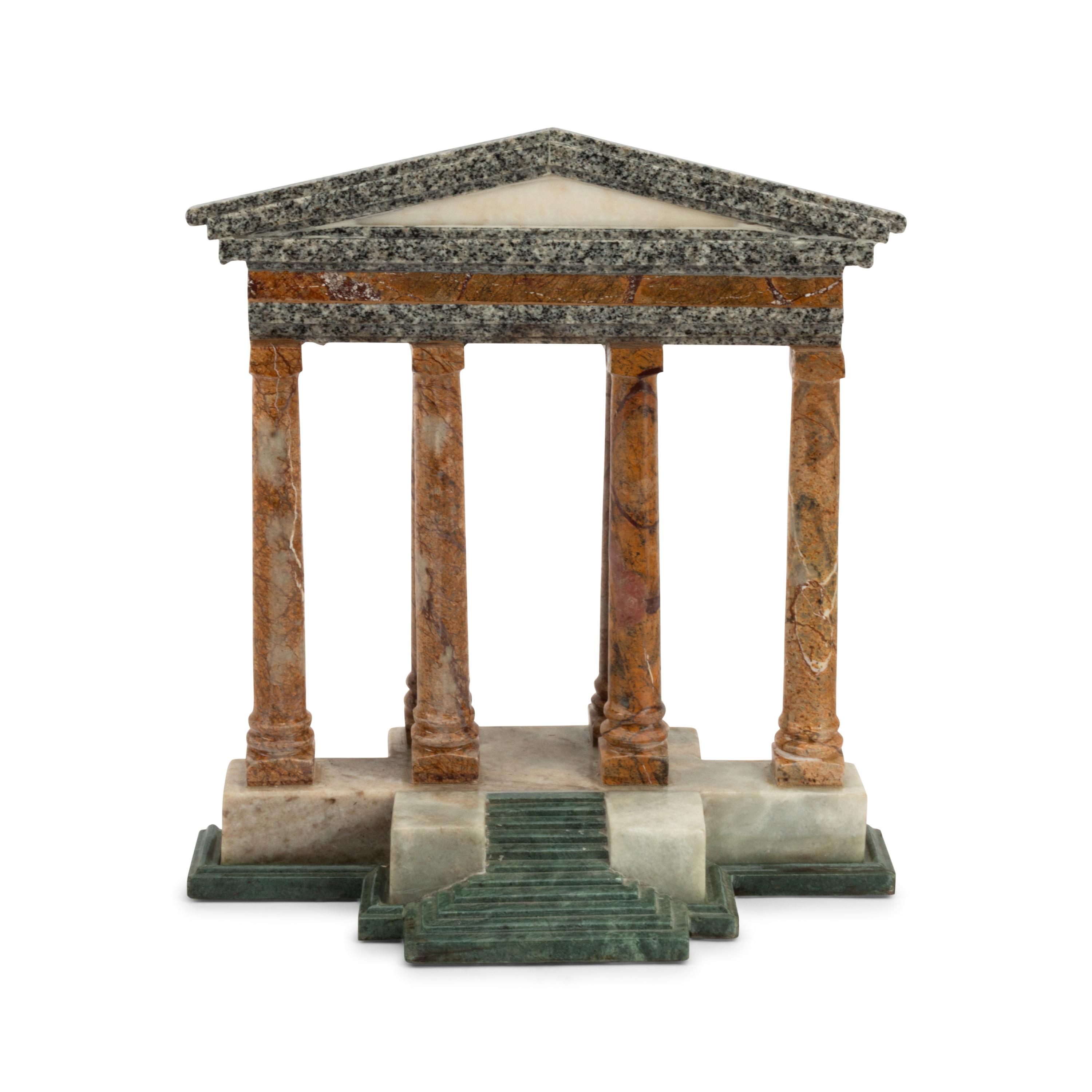 Five Grand Tour Style Marble Models of Ruins
