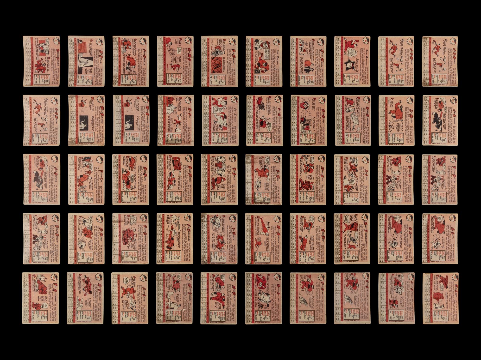 A Collection of 1958 Topps Baseball Cards Including Multiple Hall of Famers (95)