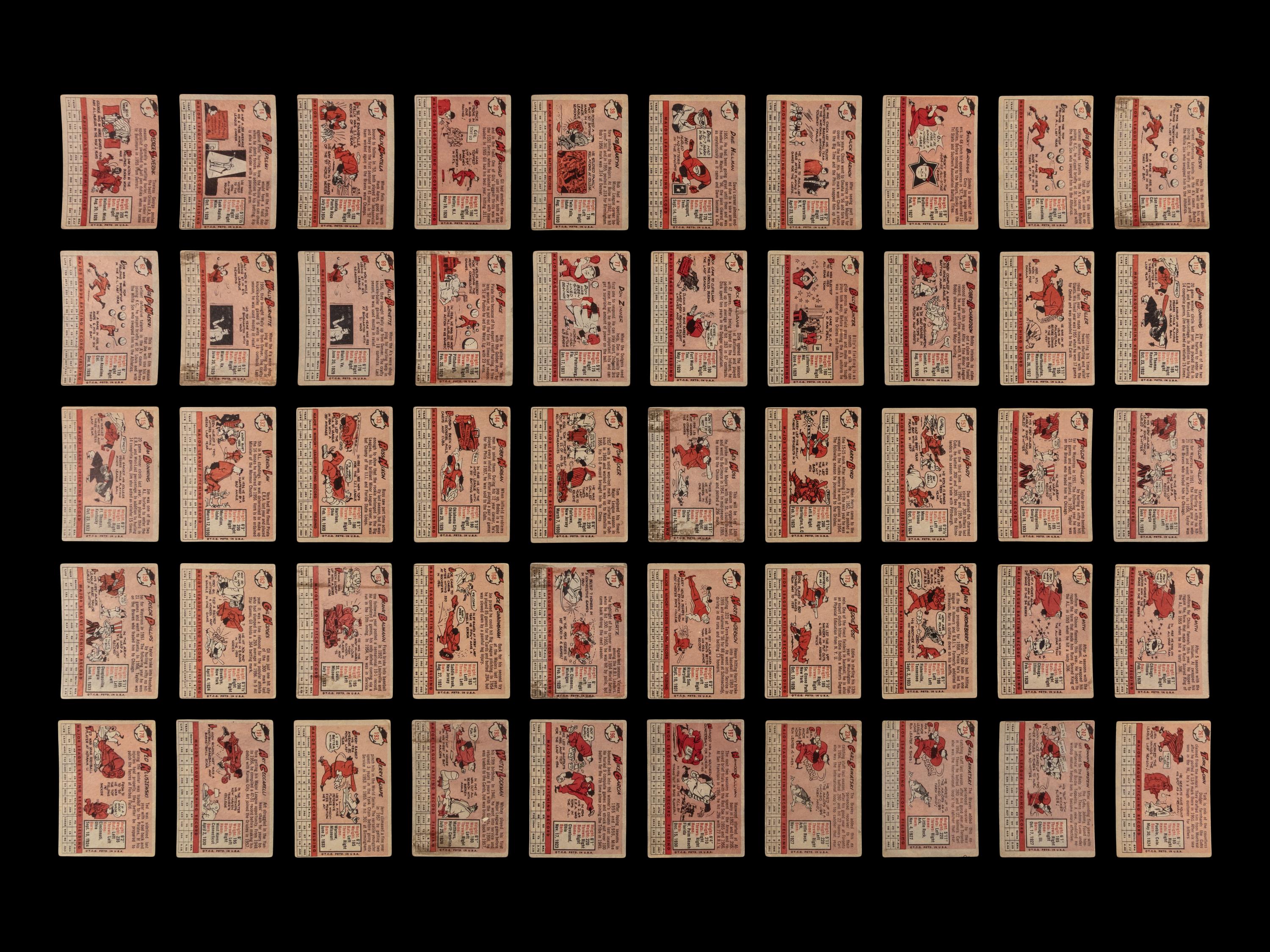 A Collection of 1958 Topps Baseball Cards Including Multiple Hall of Famers (95)