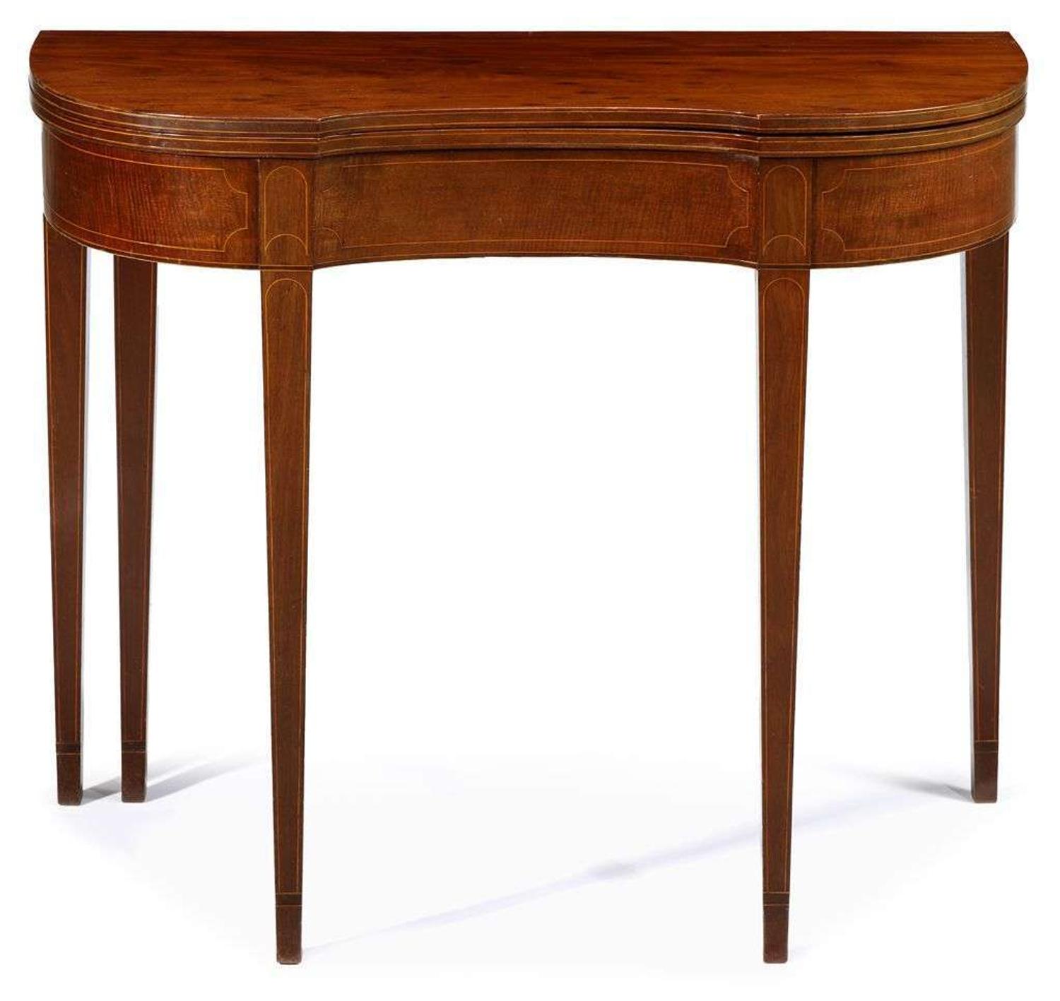 Federal inlaid mahogany games table philadelphia, pa, circa 1800