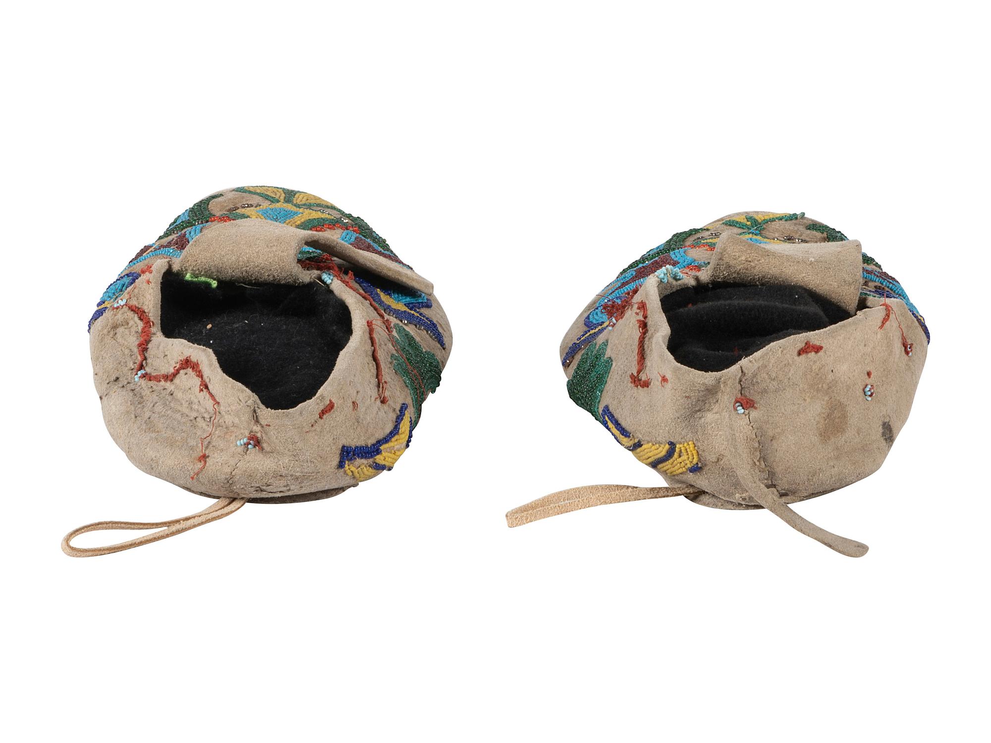 Apsáalooke [Crow] Beaded Hide Moccasins