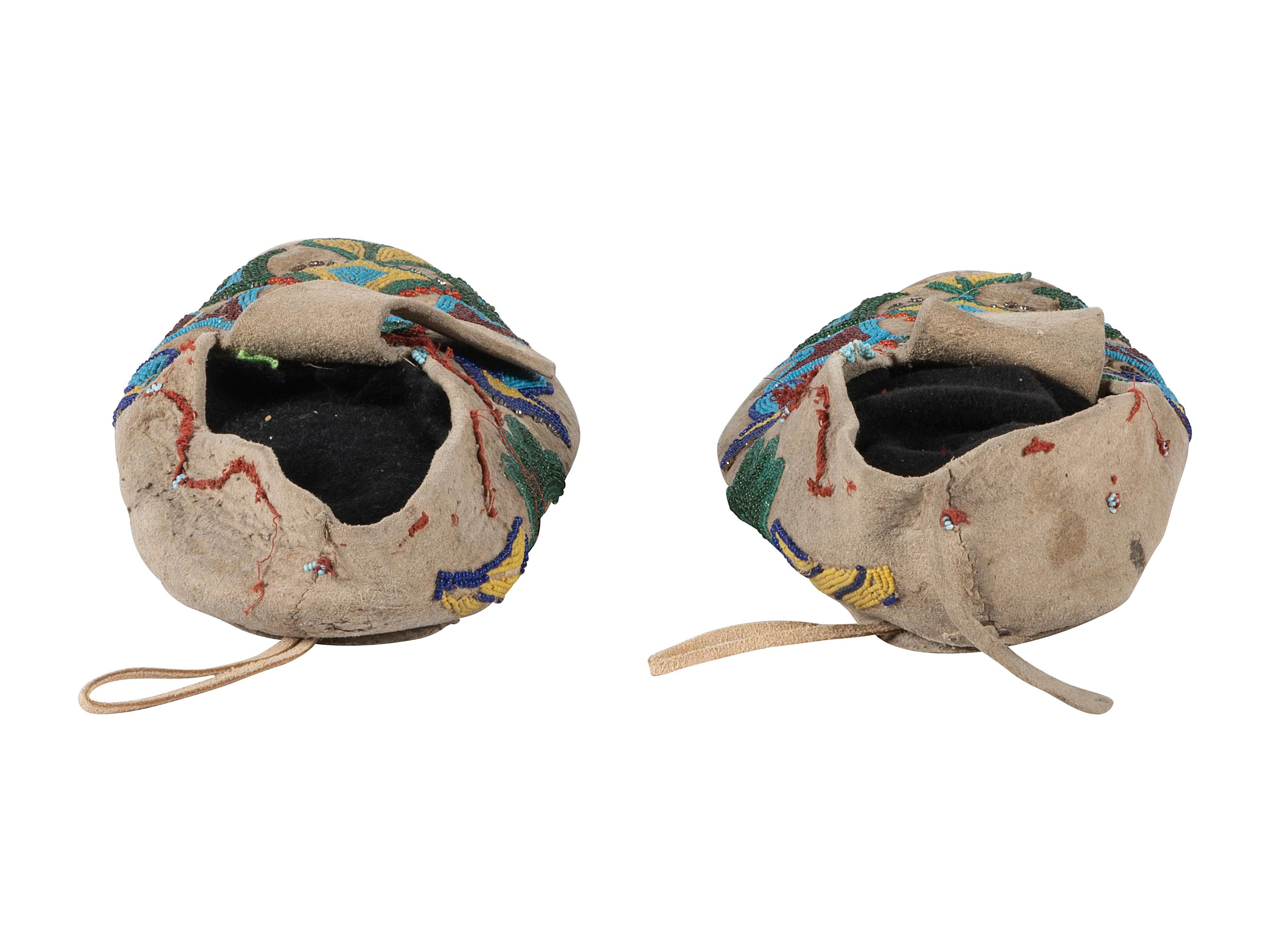 Apsáalooke [Crow] Beaded Hide Moccasins