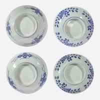 Two pairs of Japanese Nabeshima type porcelain dishes 日本锅岛烧风格瓷碟两对