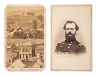 [CIVIL WAR - MCPHERSON, JAMES B. (1828-1864)]. Ninth plate daguerreotype portrait of General James Birdseye McPherson. [ With: ] 2 CDVs, one showing the building where McPherson was lain in state.