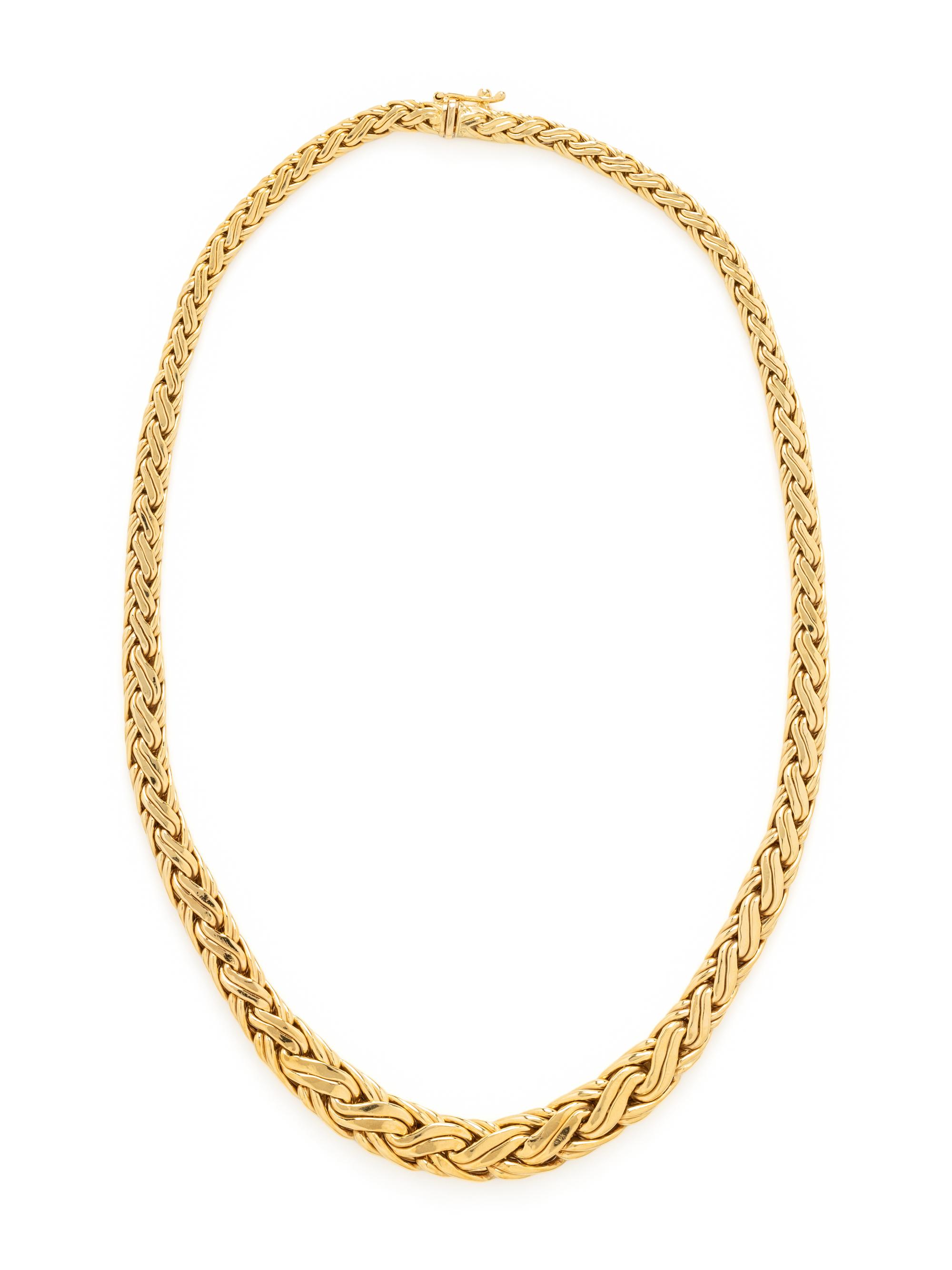 TIFFANY & CO., YELLOW GOLD NECKLACE