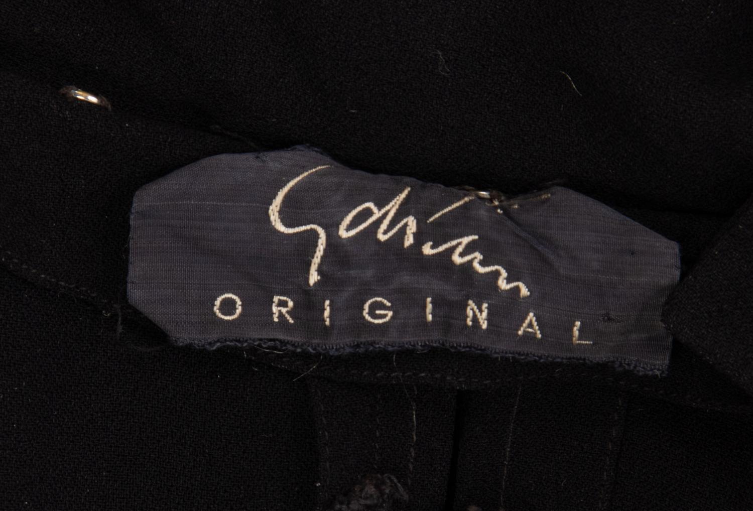 Adrian Black Dress, 1940s