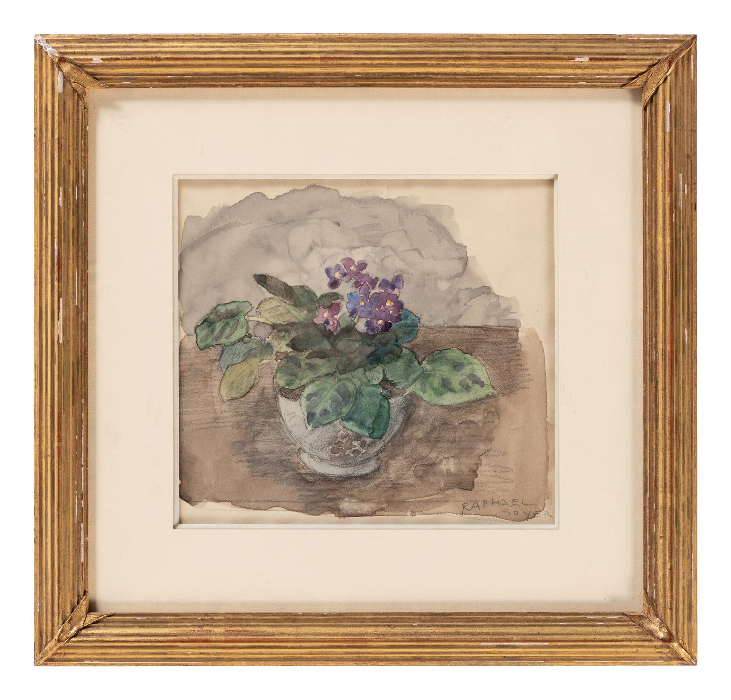 Still Life with African Violets