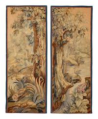 A Pair of Aubusson Wool Tapestry Panels