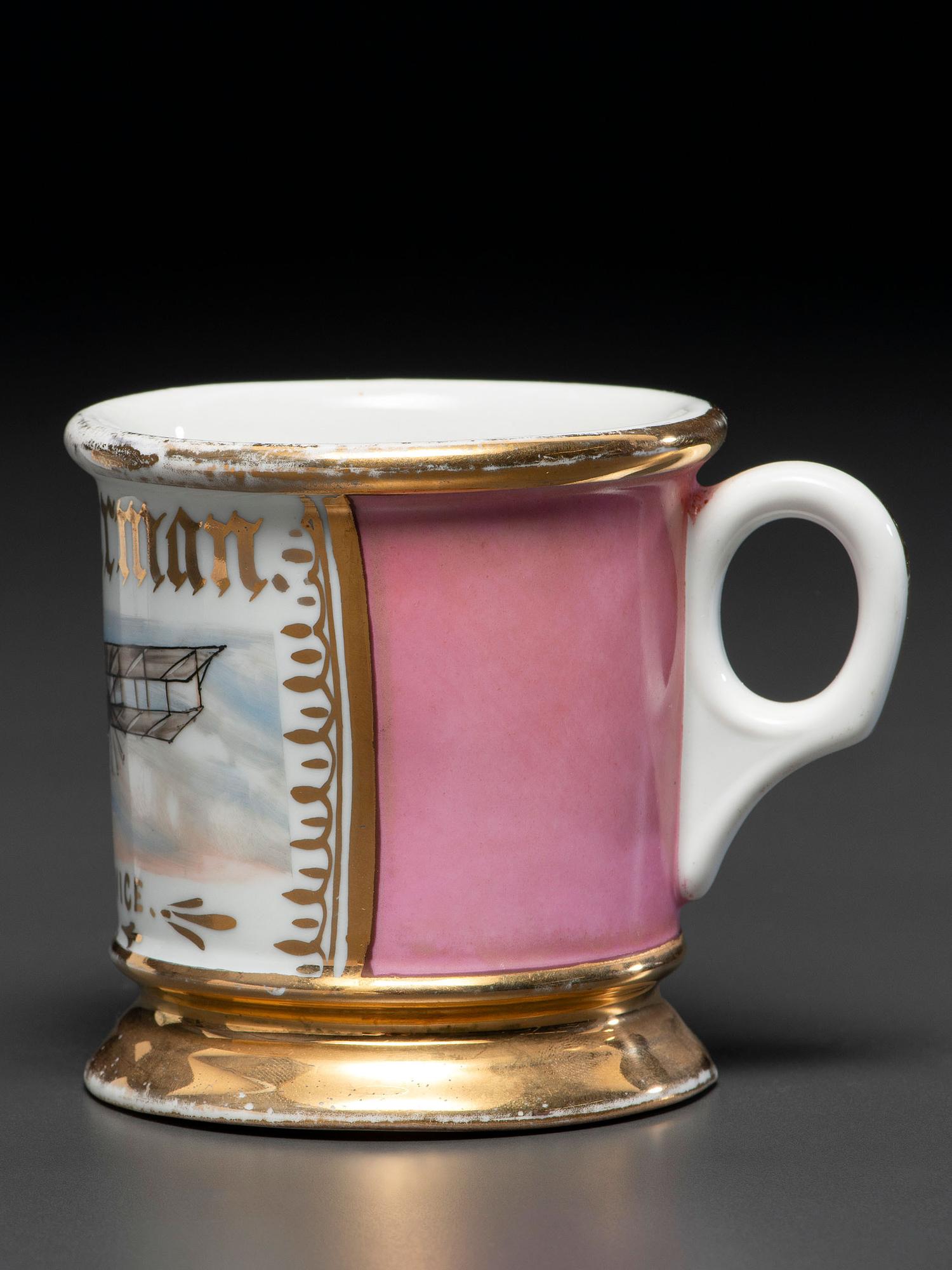 A Porcelain Shaving Mug Commemorating United States Air Service in World War I