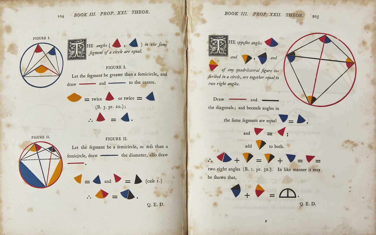 [Euclid] Byrne, Oliver. The First Six Books of The Elements of Euclid In Which Coloured Diagrams And Symbols Are Used Instead Of Letters For The Greater Ease Of Learners