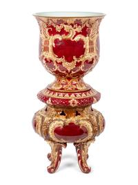 A Continental Porcelain Jardinière