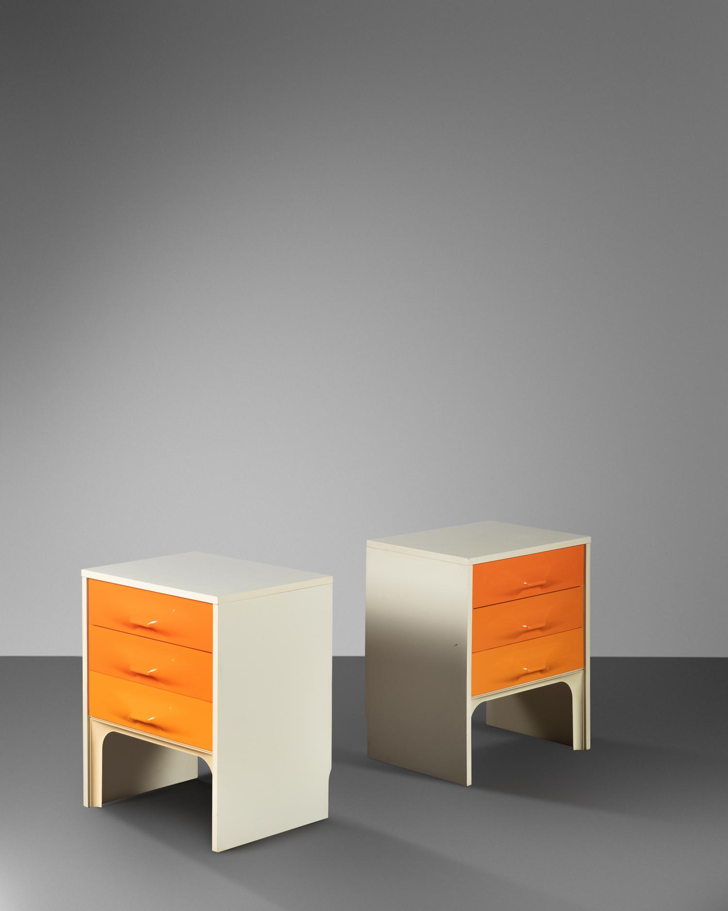 Pair of DF 2000 Nightstands, Compagnie d'Esthetique Industrielle (C.E.I.), France