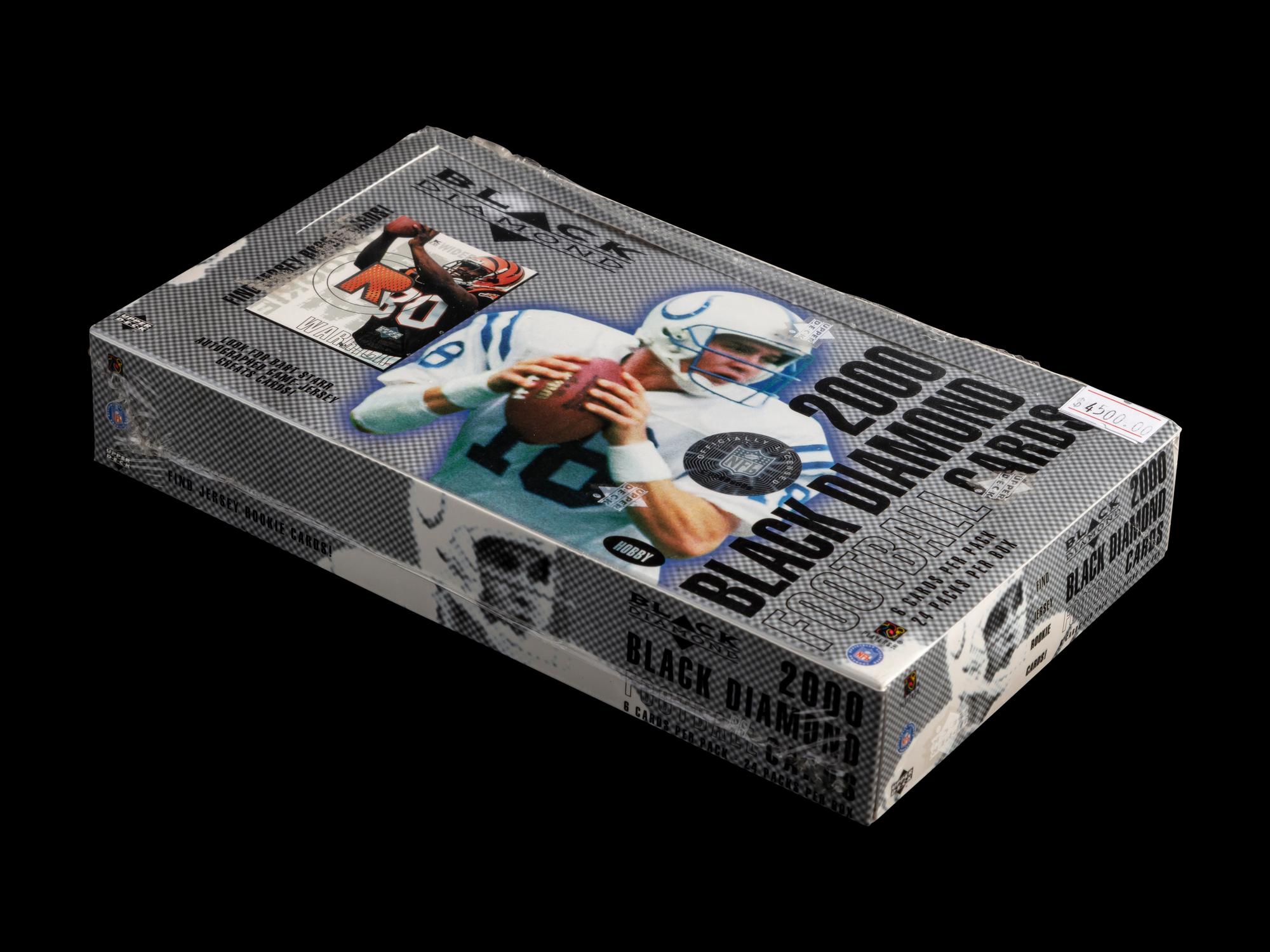 An Unopened Box of 2000 Upper Deck Black Diamond Football Cards – Possible Tom Brady Rookie
