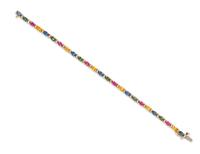 MULTICOLOR SAPPHIRE AND DIAMOND BRACELET