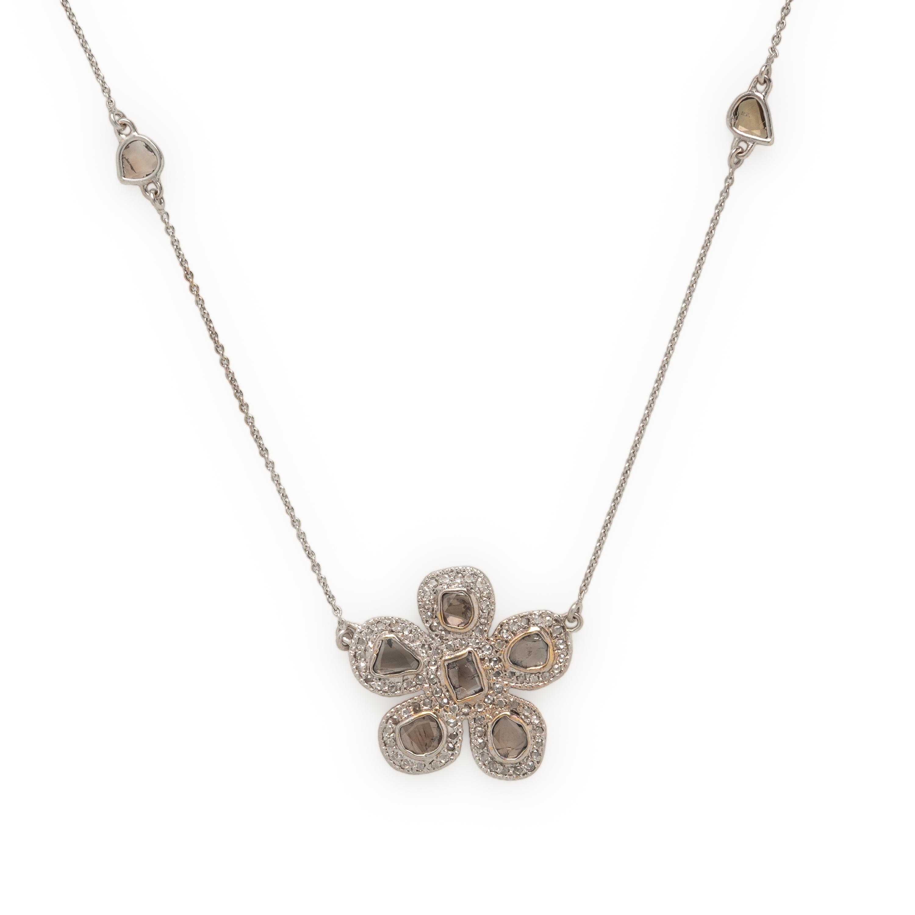Coomi, Diamond and White Gold Flower Necklace