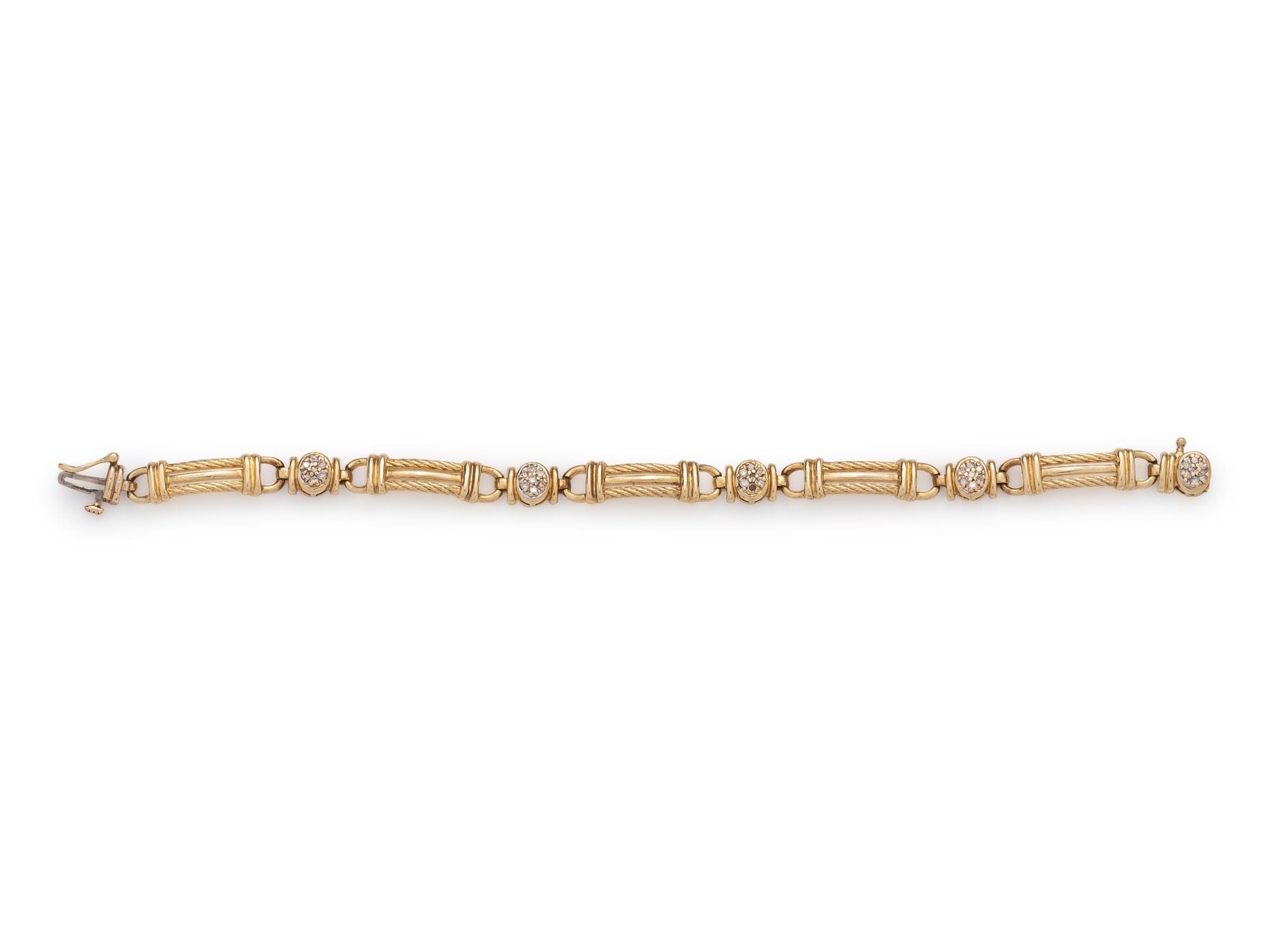YELLOW GOLD AND DIAMOND BRACELET
