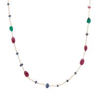 MULTIGEM AND CULTURED PEARL NECKLACE