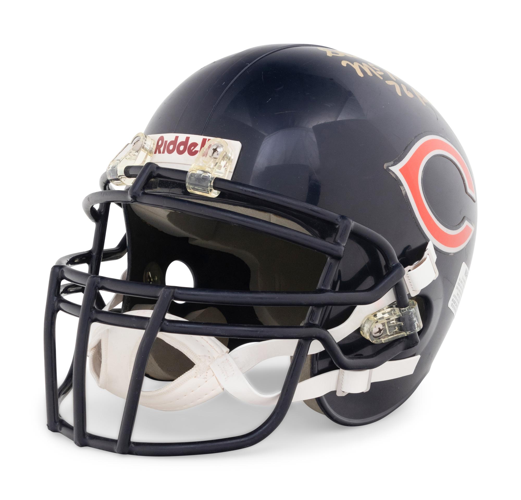 A Steve McMichael & “LA” Mike Richardson Signed Full Size Vintage Chicago Bears Helmet
