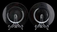 A Group of Ten Glass Chargers Diameter of larger 13 3/8 inches. — 20TH CENTURY
