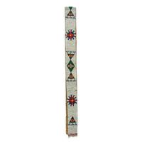 Sioux Beaded Buffalo Hide Blanket Strip
