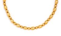 YELLOW GOLD BEAD NECKLACE