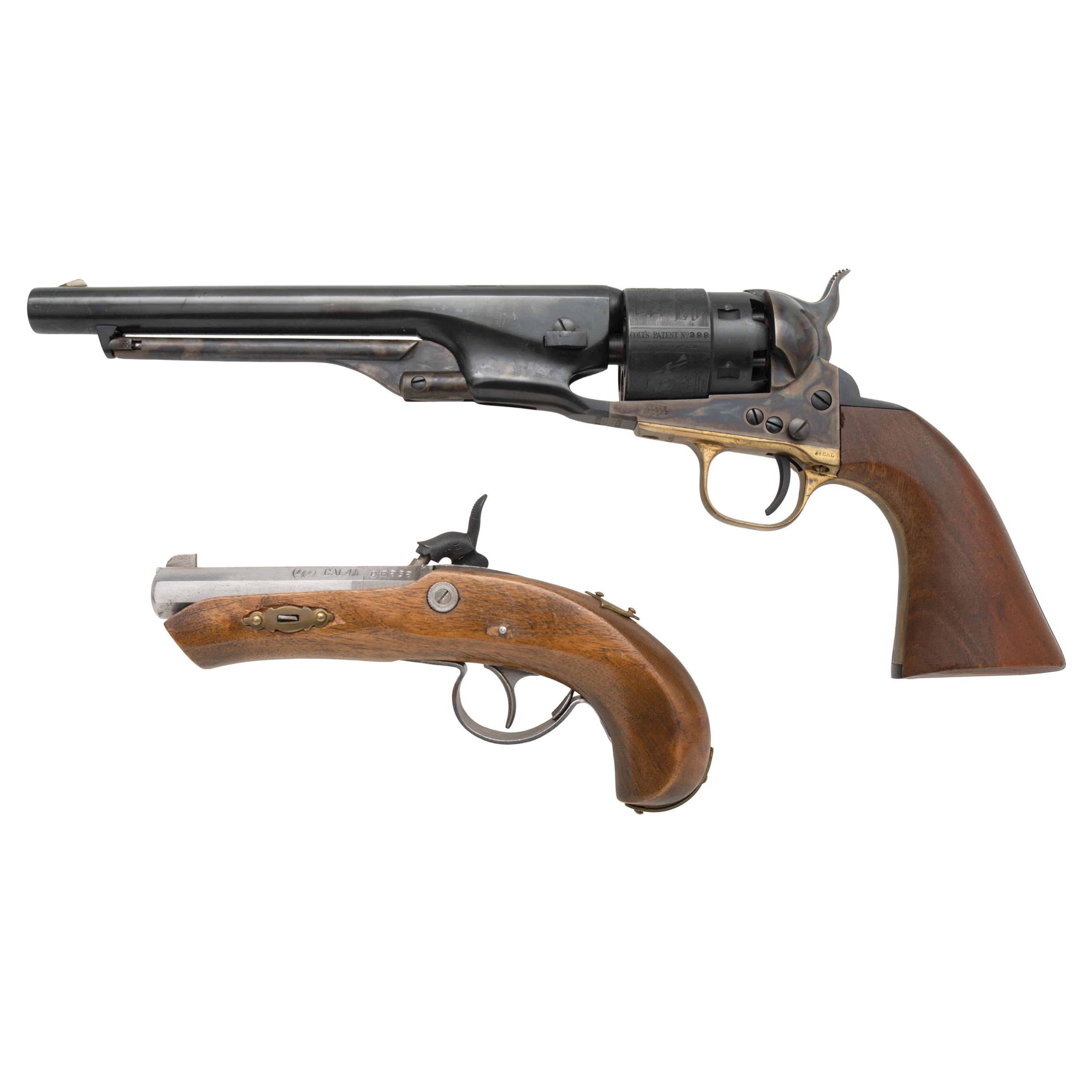 Two Reproduction Black Powder Pistols: 1860 Army and Derringer