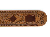 An Inlaid Wood Corset Busk with Initials