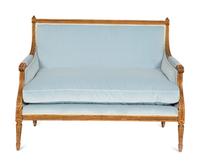 A Louis XVI Style Giltwood Canapé