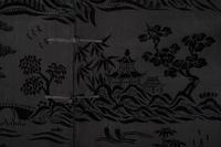 A Chinese Black Ground Silk Twill and Cut Velvet Jacket