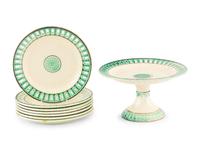 A Majolica Dessert Service