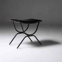 Leather Bench, c. 1950 France