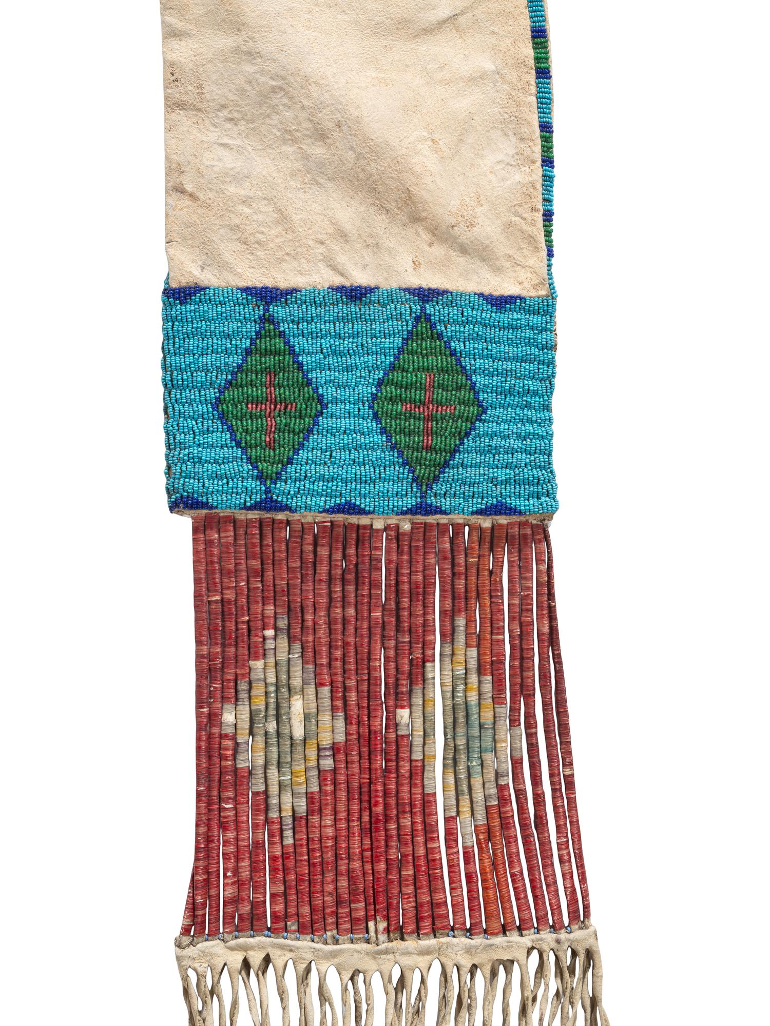 Sioux Beaded and Quilled Tobacco Bag