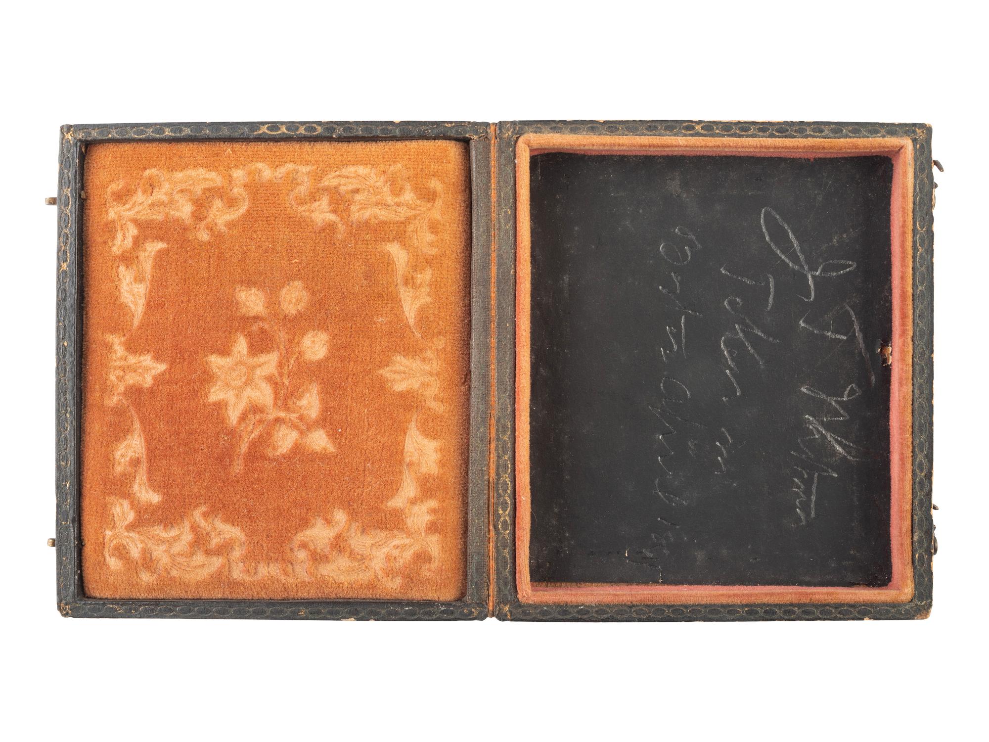 [EARLY PHOTOGRAPHY]. Sixth plate occupational tintype of three men. [Boston, MA]: [ca 1861].