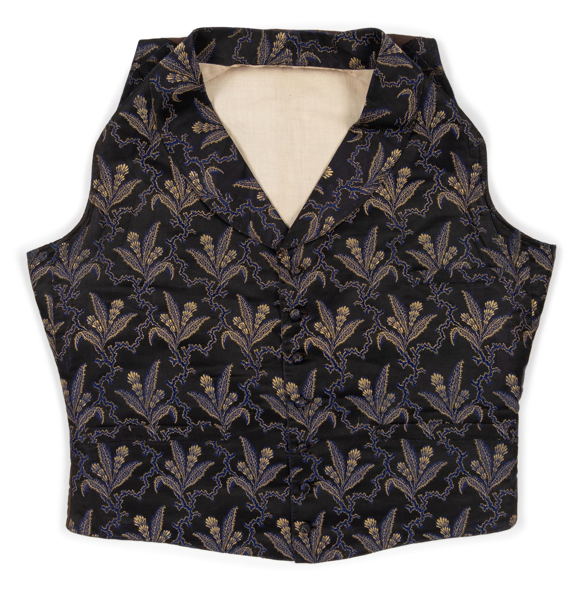 Three Men's 19th Century Waistcoats/Vests, 1840-1860