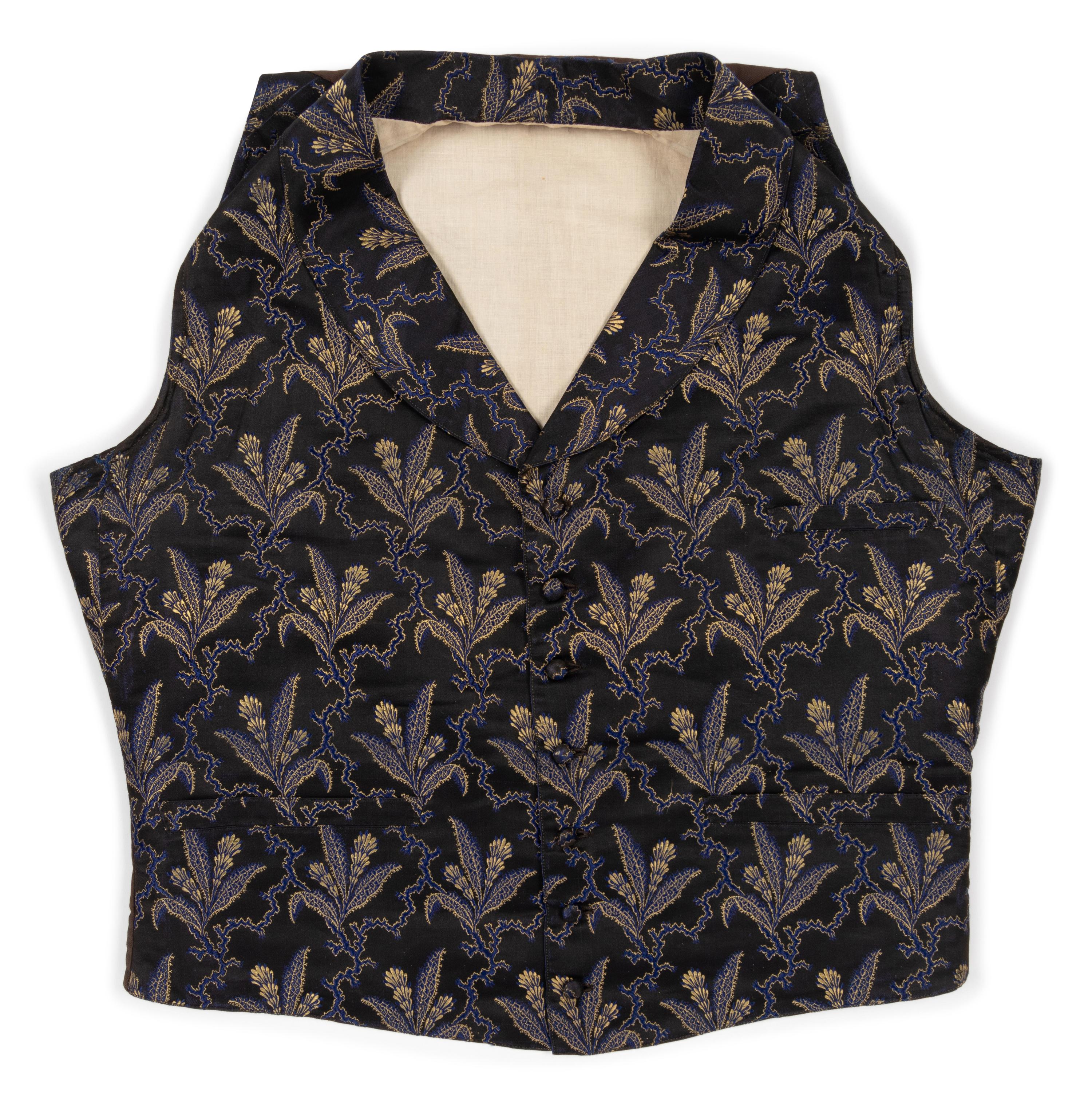 Three Men's 19th Century Waistcoats/Vests, 1840-1860