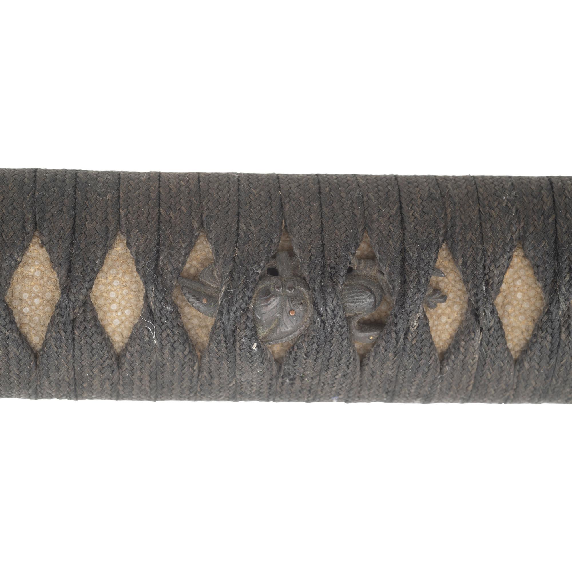 Shin Shinto Wakizashi with Martial Leather Wrapped Scabbard