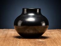 Blackware Pottery Bowl, with High Polish