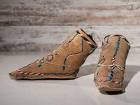 Apache Beaded Hide Moccasins