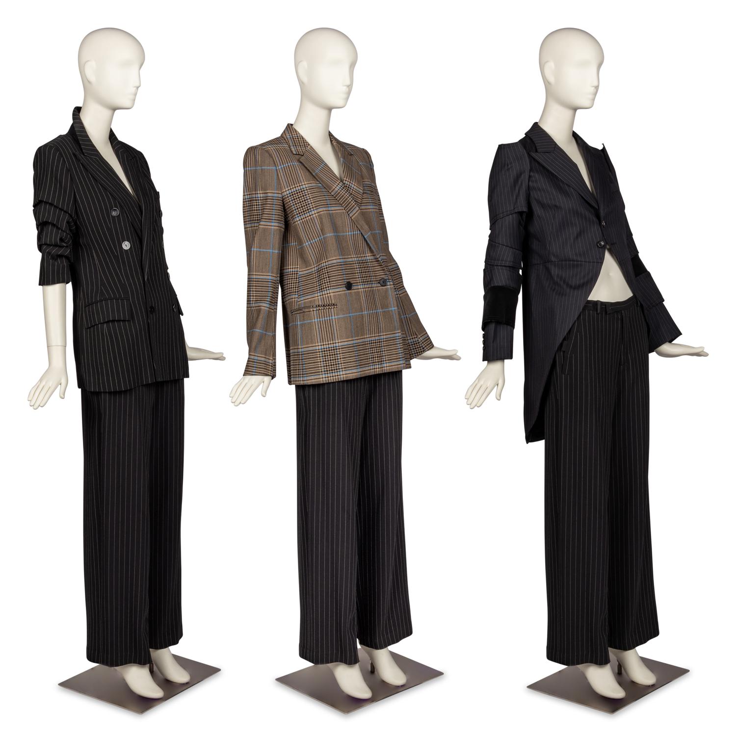 Comme des Garçons Jacket, Givenchy Jacket, and Jean Paul Gaultier Pinstripe Suit