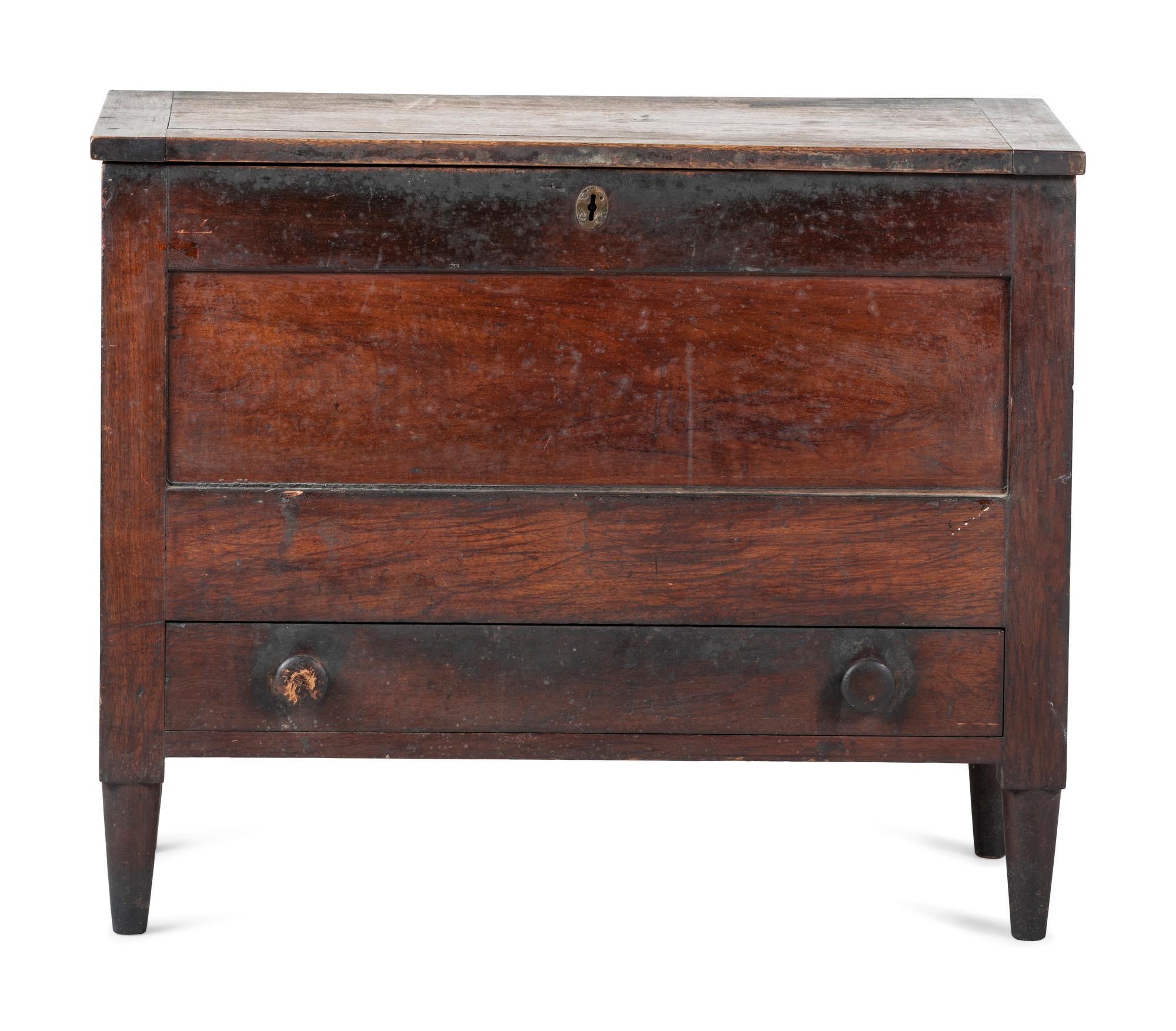 A Federal Walnut One-Drawer Sugar Chest