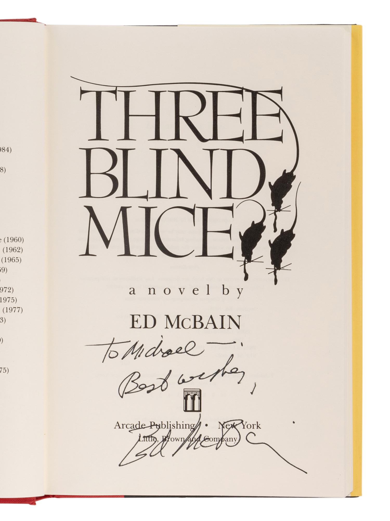 HUNTER, Evan (“Ed McBain”) (1926-2005). A group of 16 works by Hunter, MOST FIRST EDITIONS, MANY SIGNED OR INSCRIBED, comprising: