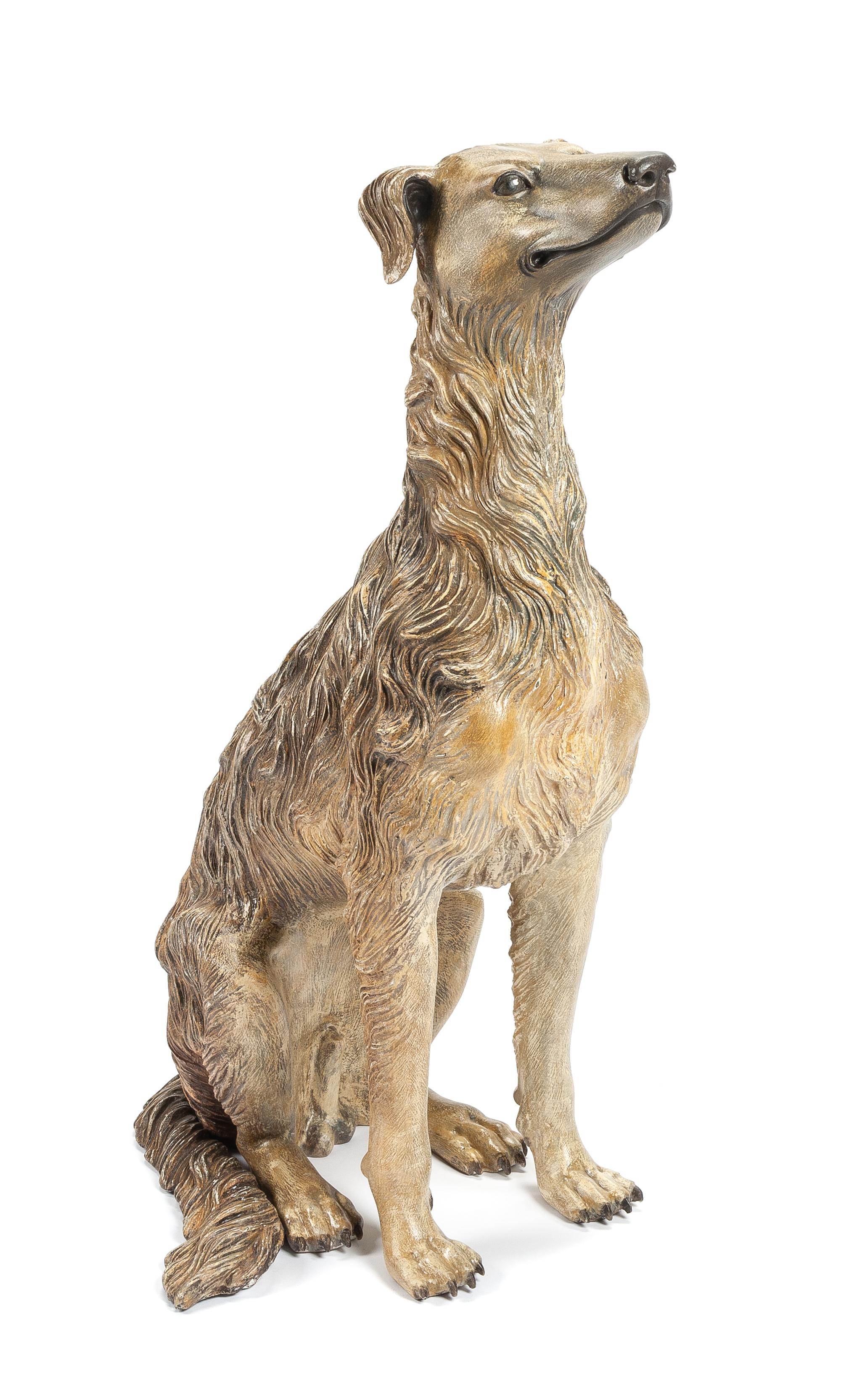 A Large Austrian Cold Painted Metal Figure Height 39 inches.