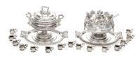 A Group of Silver Table Articles, Peter Acquisto, comprising a Queen Anne style monteith bowl, a punch ladle and an underplate with 15